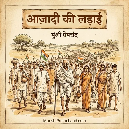 मुंशी प्रेमचंद कृत आज़ादी की लड़ाई का कवर इमेज