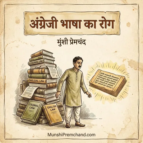 मुंशी प्रेमचंद कृत अंग्रेजी भाषा का रोग का कवर इमेज