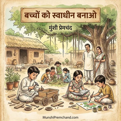 मुंशी प्रेमचंद कृत बच्चों को स्वाधीन बनाओ का कवर इमेज