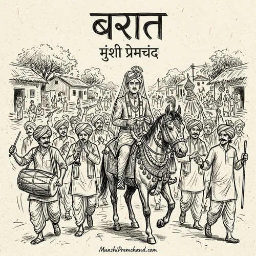 मुंशी प्रेमचंद कृत बारात का कवर इमेज