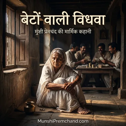 मुंशी प्रेमचंद कृत बेटों वाली विधवा का कवर इमेज
