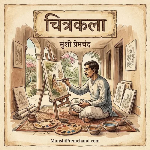 मुंशी प्रेमचंद कृत चित्रकला का कवर इमेज