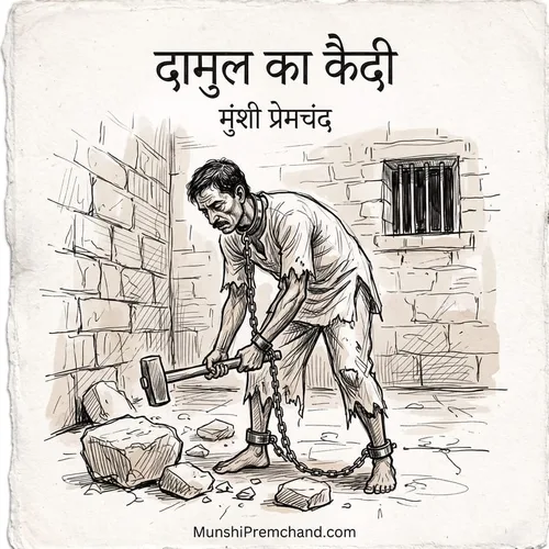 मुंशी प्रेमचंद कृत दामुल का कैदी का कवर इमेज