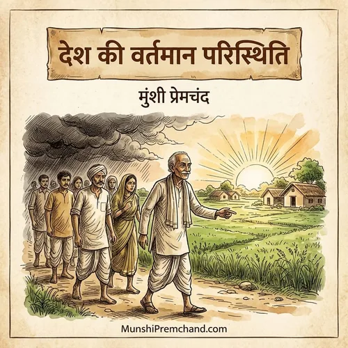 मुंशी प्रेमचंद कृत देश की वर्तमान परिस्थिति का कवर इमेज