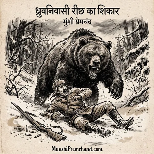 मुंशी प्रेमचंद कृत ध्रुवनिवासी रीछ का शिकार का कवर इमेज