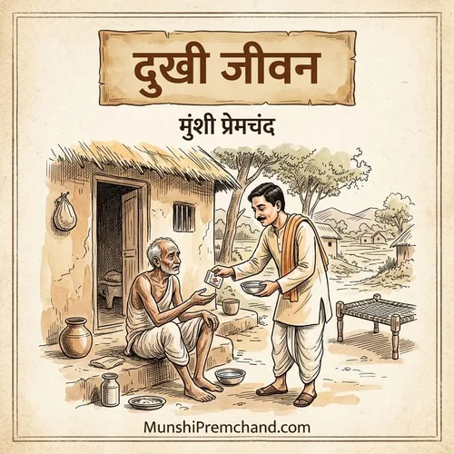 मुंशी प्रेमचंद कृत दुखी जीवन का कवर इमेज