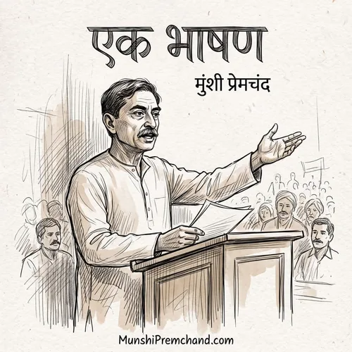 मुंशी प्रेमचंद कृत एक भाषण का कवर इमेज