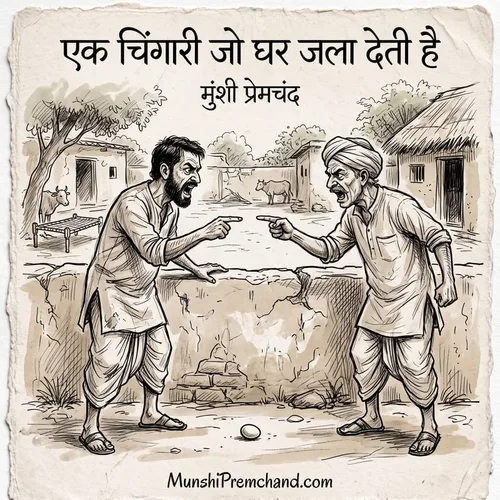 मुंशी प्रेमचंद कृत एक चिनगारी घर को जला देती है का कवर इमेज
