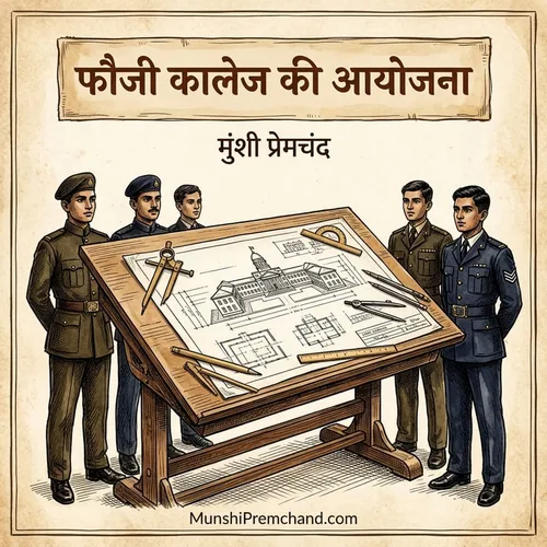 मुंशी प्रेमचंद कृत फौजी कालेज की आयोजना का कवर इमेज
