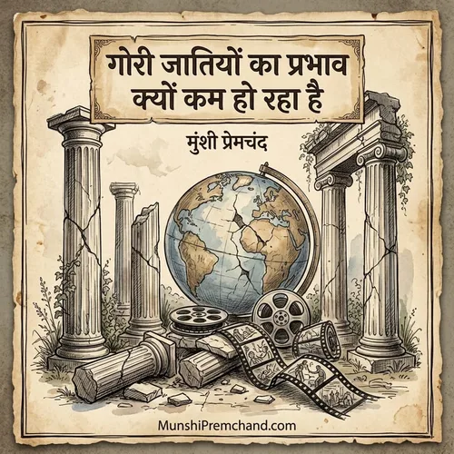 मुंशी प्रेमचंद कृत गोरी जातियों का प्रभाव क्यों कम हो रहा है का कवर इमेज