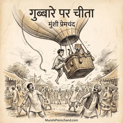 मुंशी प्रेमचंद कृत गुब्बारे पर चीता का कवर इमेज