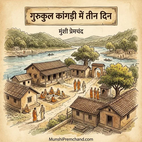 मुंशी प्रेमचंद कृत गुरुकुल कांगड़ी में तीन दिन का कवर इमेज