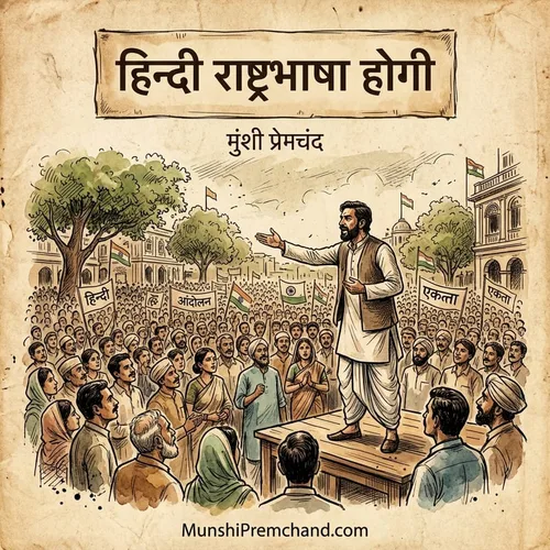 मुंशी प्रेमचंद कृत हिन्दी राष्ट्रभाषा होगी का कवर इमेज