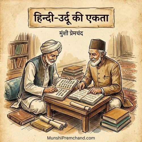 मुंशी प्रेमचंद कृत हिन्दी-उर्दू की एकता का कवर इमेज