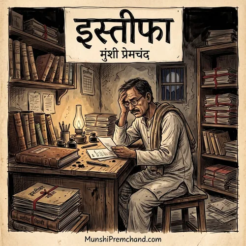 मुंशी प्रेमचंद कृत इस्तीफ़ा का कवर इमेज