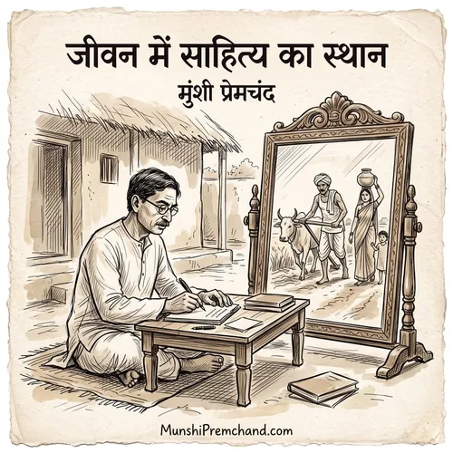 मुंशी प्रेमचंद कृत जीवन में साहित्य का स्थान का कवर इमेज