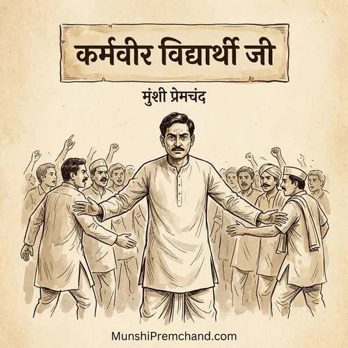 मुंशी प्रेमचंद कृत कर्मवीर विद्यार्थी जी का कवर इमेज