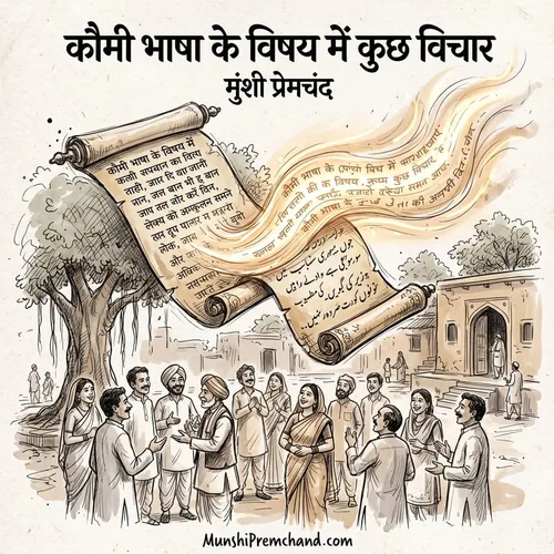 मुंशी प्रेमचंद कृत क़ौमी भाषा के विषय में कुछ विचार का कवर इमेज