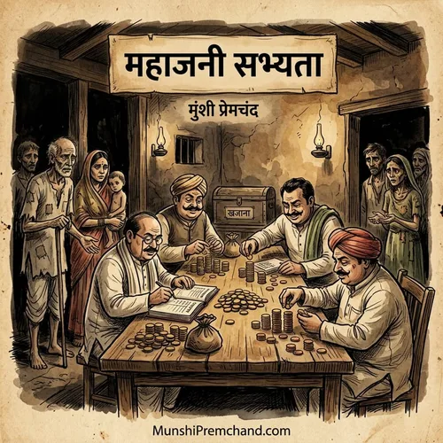 मुंशी प्रेमचंद कृत महाजनी सभ्यता का कवर इमेज