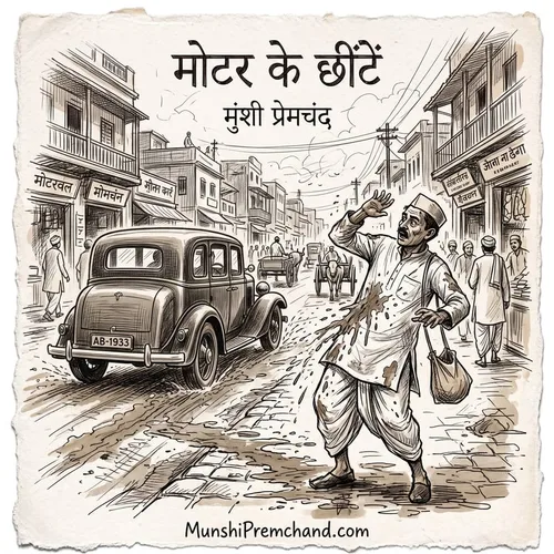 मुंशी प्रेमचंद कृत मोटर के छींटे का कवर इमेज