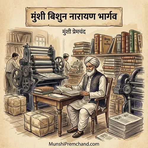 मुंशी प्रेमचंद कृत मुंशी बिशुन नारायण भार्गव का कवर इमेज