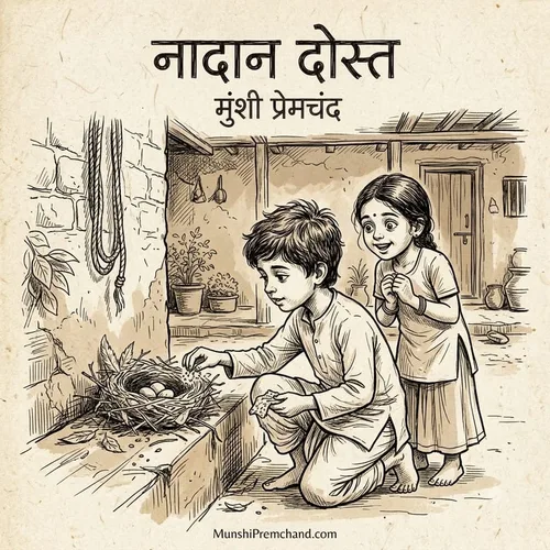 मुंशी प्रेमचंद कृत नादान दोस्त का कवर इमेज