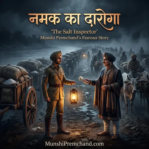 मुंशी प्रेमचंद कृत नमक का दारोगा का कवर इमेज