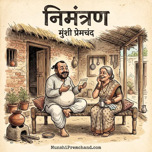 मुंशी प्रेमचंद कृत निमंत्रण का कवर इमेज