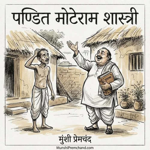 मुंशी प्रेमचंद कृत पण्डित मोटेराम जी शास्त्री का कवर इमेज