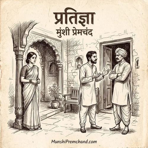 मुंशी प्रेमचंद कृत प्रतिज्ञा का कवर इमेज