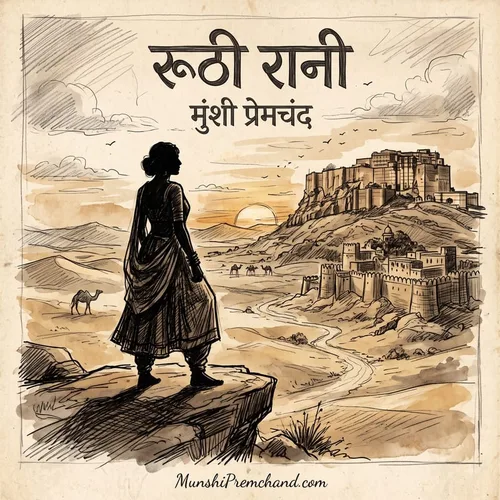 मुंशी प्रेमचंद कृत रूठी रानी का कवर इमेज