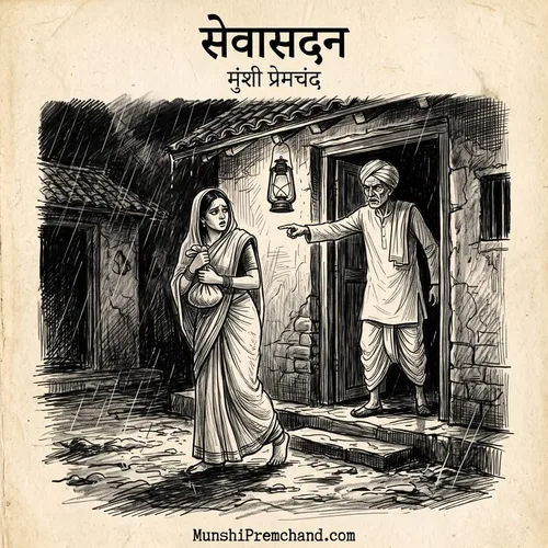 मुंशी प्रेमचंद कृत सेवासदन का कवर इमेज