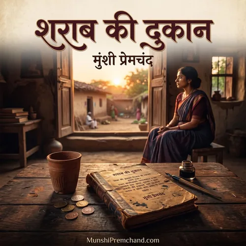मुंशी प्रेमचंद कृत शराब की दुकान का कवर इमेज