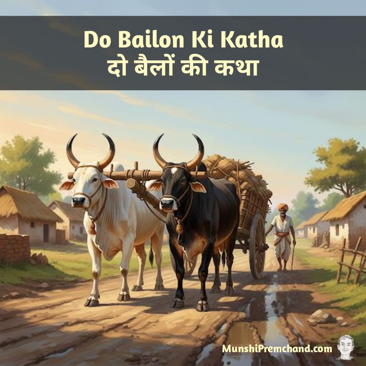Do Bailon Ki Katha by Munshi Premchand Munshi Premchand Do Bailon Ki Katha Story Cover Image